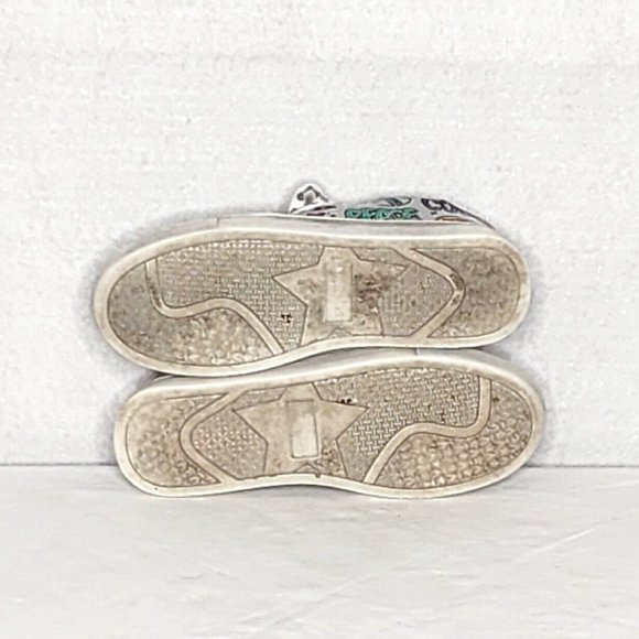 Steve Madden JBUBBLE Graffiti Sneakers Girls Metallic Sparkle Shoes - Picture 6 of 7